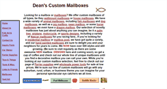 Desktop Screenshot of deanscustommailboxes.com